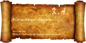 Kürschner Ágnes névjegykártya